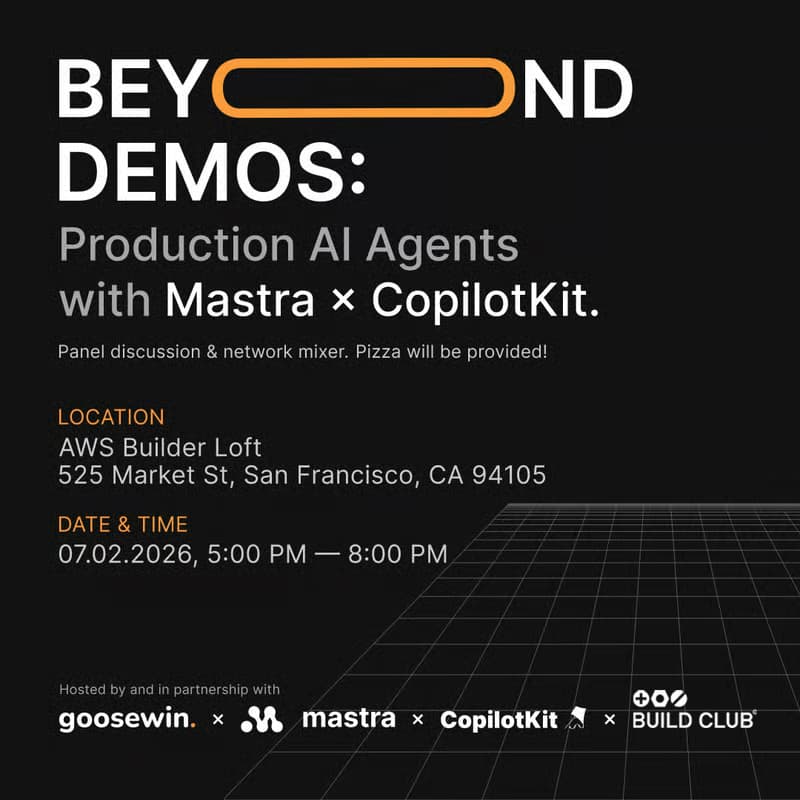 Beyond Demos: Production AI Agents with Mastra × CopilotKit