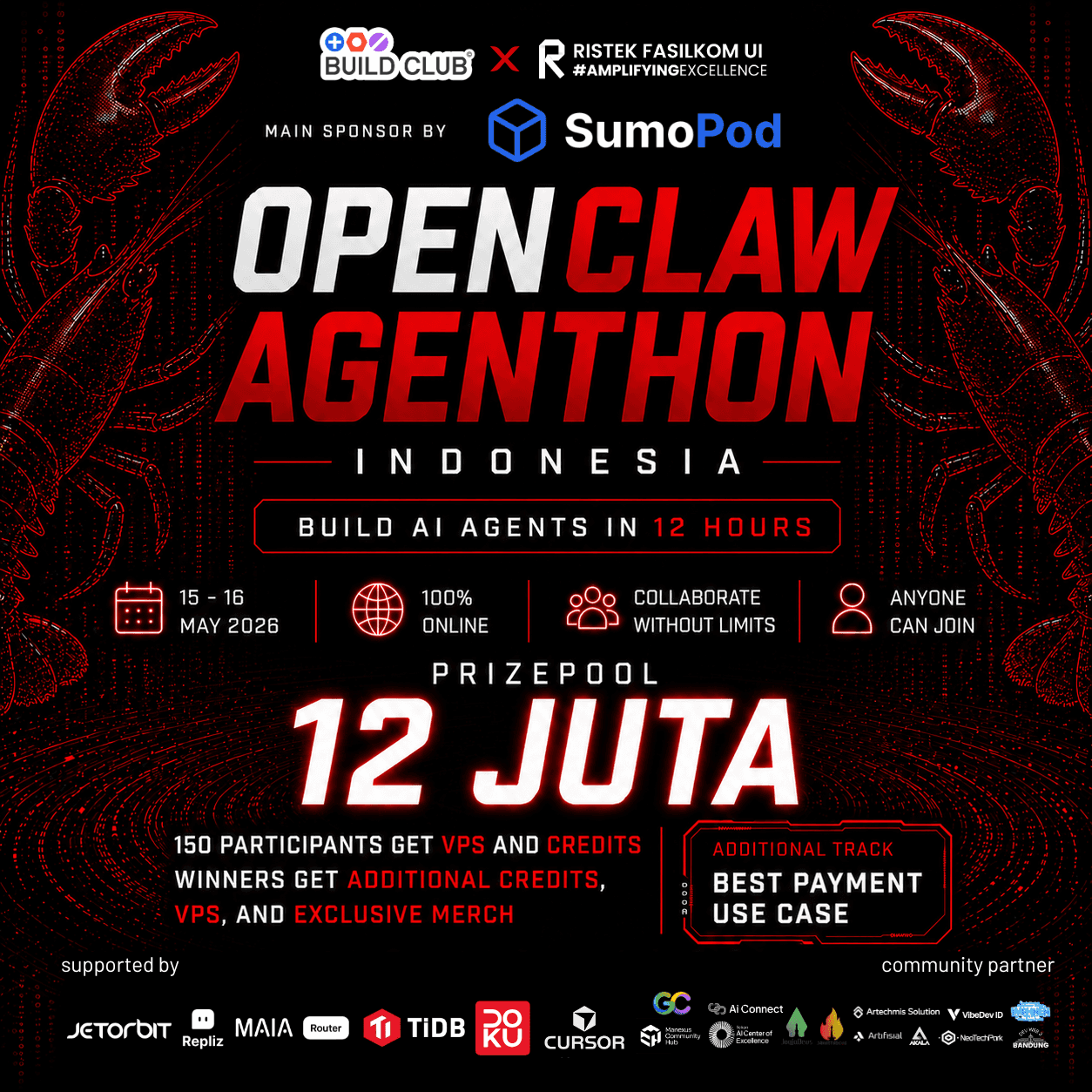OpenClaw Agenthon Indonesia - Build AI Agents in 12 Hours